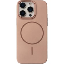 Vissona iPhone 15 Pro Max Uyumlu Kamera Çıkıntılı Magsafe Wireless Şarj Özellikli Sert Sararmaz Silikon Kılıf