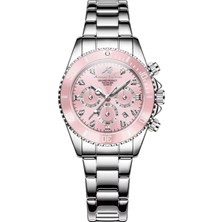 Kronen&söhne Lumina Taşlı Kadran Gümüş Çelik Kadın Kol Saati