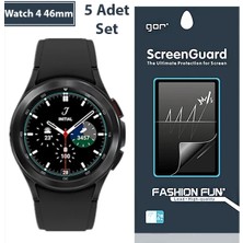 MidasTech Gor Sm Galaxy Watch 4 46MM Darbe Emici Ekran Koruyucu 5 Adet SET-(5775) Midiastech