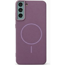 Vissona Samsung Galaxy S21 Plus Uyumlu Kamera Çıkıntılı Magsafe Wireless Şarj Özellikli Sert Sararmaz Silikon Kılıf