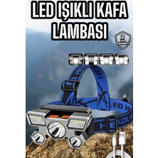 MidasTech Balıkçı Kafa Lambası LED Işık 4 Farklı Mod Esnek ve Ayarlanabilir Midiastech