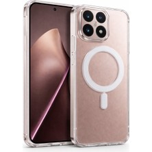 Vissona Mi 15 T Uyumlu Kamera Korumalı Magsafe Wireless Şarj Özellikli Lüks Şeffaf Silikon Telefon Kılıfı