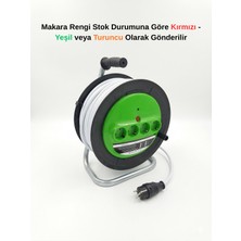 İNWATT 45 Metre Kaynak Makinesine Uygun Makaralı Uzatma Ara Kablosu Beyaz 3x2.5 Mm² Topraklı