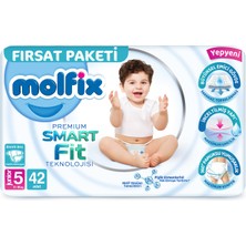 Molfix Premium Smart Fit Fırsat Paketi 5 Beden Junior 42 Adet