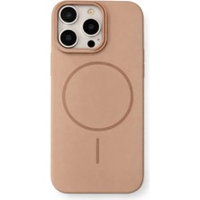 Vissona iPhone 15 Pro Uyumlu Kamera Çıkıntılı Magsafe Wireless Şarj Özellikli Sert Sararmaz Silikon Kılıf