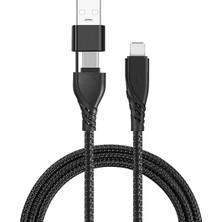 MidasTech Ally 2in1 USB Lightning To Pd Kablosu+Usb KABLO-(5775) Midiastech