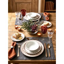 Kütahya Porselen Çiçek Desenli 24 Parça Yemek Takımı