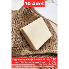 Carlburn #sabun %100 Doğal Güzel Kokulu El Yüz Saç Cilt Vücut Orijinal Eşek Sütlü Sabunu 120G - 10 Adet