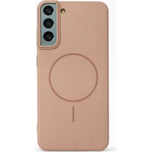 Vissona Samsung Galaxy S22 Plus Uyumlu Kamera Çıkıntılı Magsafe Wireless Şarj Özellikli Sert Sararmaz Silikon Kılıf
