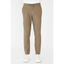 White Stone Haki Erkek Bağcık Detaylı Jogger Spor Pantolon