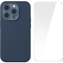MidasTech Baseus Liquid Silica Gel iPhone 14 Pro 6.1 Magsafe Silikon Kılıf + Tempered Ekran Koruyucu Set-(57