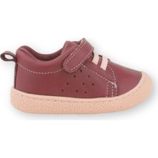 Nubebe Hispanic Kız Ilk Adım Ayakkabısı Deri Spor Vişne