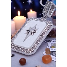 Katilus Gümüş Renk Tarot Kolye Kuzey Yıldızı Çelik Kadın Kolye