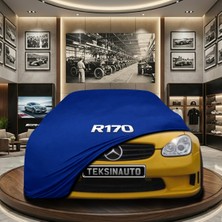 ULTRASHOP Mercedes Slk Serisi R170 (1996-2004) Mavi Kumaş Oto Branda Araca Özel Penye Araba Brandası Araç Örtüsü