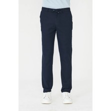 White Stone Lacivert Bağlama Detaylı Jogger Erkek Spor Pantolon