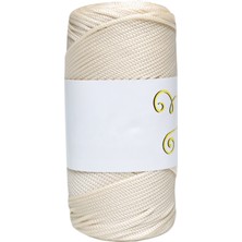 Popüler Sepet Makrome Ipi 3mm  Polyester Ekru