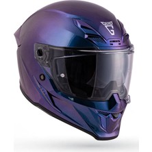 Inferno Chatoyant Mor Kask ( Güneş Vizörlü )