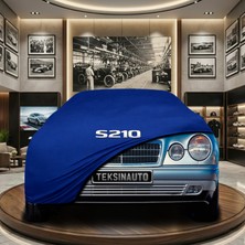 ULTRASHOP Mercedes E Serisi S210 Statıon Wagon (1995-2002) Mavi Kumaş Oto Branda Araca Özel Penye Araba Brandası Araç Örtüsü
