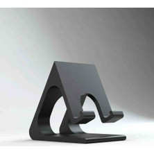 Talaşoğlu 3D Yazıcı Tasarımı Masaüstü Telefon Standı - Modern Geometrik Telefon Tutucu - Antrasit