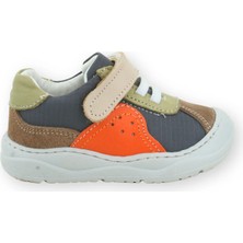 Nubebe Stylish Erkek Ilk Adım Ayakkabısı Deri Spor Gri