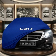 ULTRASHOP Mercedes S Serisi C217 Coupe Cabrıo (2013-2020) Mavi Kumaş Oto Branda Araca Özel Penye Araba Brandası Araç Örtüsü