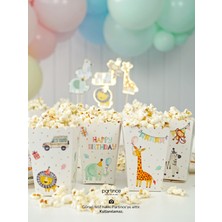 Partince Safari Tema 8'li Popcorn Patlamış Mısır Kutusu