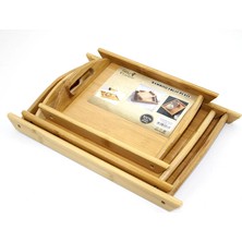 3'lü Bambu Tepsi Model 2 Midastech