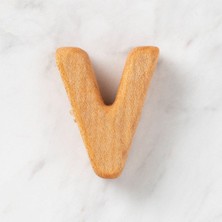 MidasTech Hobi Baby Organik Ahşap Harf - V