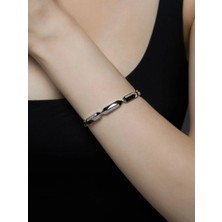 Ekinci Kuyumculuk 14 Ayar Beyaz Altın Nova Bilezik – Işığın Geometrik Zarafeti