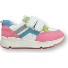 Nubebe Sevilla Kız Çocuk Ortopedik Spor Ayakkabı Beyaz-Pembe