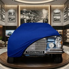 ULTRASHOP Mercedes S Serisi W111 (1959-1971) Mavi Kumaş Oto Branda Araca Özel Penye Araba Brandası Araç Örtüsü