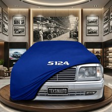 ULTRASHOP Mercedes E Serisi S124 Statıon Wagon (1984-1995) Mavi Kumaş Oto Branda Araca Özel Penye Araba Brandası Araç Örtüsü