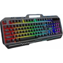 MidasTech Işıklı Oyuncu Q Klavye Mouse Seti Siyah Gaming Oyuncu Klavye Midiastech