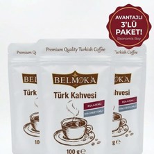 Belmoka Kolojen ve Magnezyum Katkılı Türk Kahvesi 3'lü Avantaj Paketi ( 3 * 100 gr )