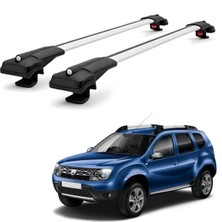 Cross Oto Aksesuarları Dacia Duster Makyajlı MK1 2014-2017 için Ara Atkı Tavan Barı , Araca Özel , Kilitlenebilir Araç Üstü Ekipman Taşıma Barı (2 Adet)