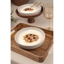 Indispensablely Kütahya Porselen Moderna 2 Li 20 cm Kase Krem