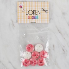 MidasTech Loren Crafts 8 Li Pembe Tavşan Düğme - 706