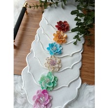 Zeynep Ela Kahve Yanı Kokteyl Çiçekli Sunum Peçete 6 Adet