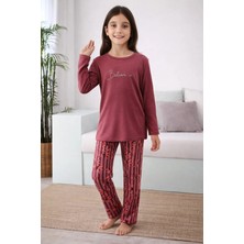 Pemilo Kız Çocuk 15582 Uzun Kol % 100 Pamuk Pijama Takımı