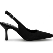 Ayakkabı Fuarı Elit MST1170ZR Kadın Klasik Topuklu Ayakkabı Siyah