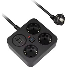 MidasTech Sonx Akım Korumalı Avrupa Tip-C USB Soket Kartı 2 Metre - Güvenli ve Uzun Kablo Çözümü