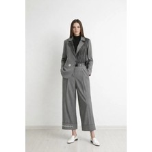 Valerie Gri File Detaylı Ceket