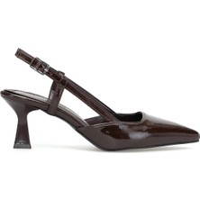 Ayakkabı Fuarı Elit MST901R Kadın Klasik Topuklu Ayakkabı Kahverengi