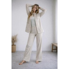 Coral Bej Kot Pantolon