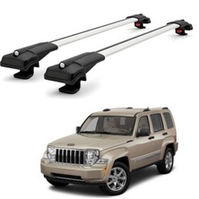 Cross Oto Aksesuarları Jeep Cherokee KK 2008-2012 için Ara Atkı Tavan Barı , Araca Özel , Kilitlenebilir Araç Üstü Ekipman Taşıma Barı (2 Adet)
