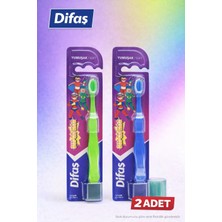 Nexgen Difaş Kids Çocuk Diş Fırçası 2 Adet Yumuşak Kıllı Koruyucu Kapaklı