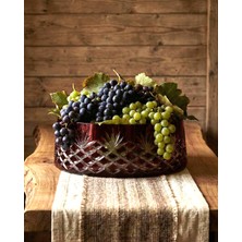 Akden Store Lüks El Işçiliği Kesme Dekor Salata/sunum Kasesi / Cam Kase