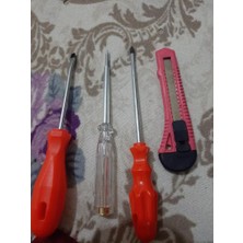 Ticimark Kontrol Kalemi Yıldız ve Düz Tornavida Maket Bıcağı Tamirci Seti