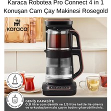 Karaca Robotea Pro Connect 4 In 1 Konuşan Cam Çay Makinesi Rosegold Dijital Hassas Mutfak Tartısı Hediye