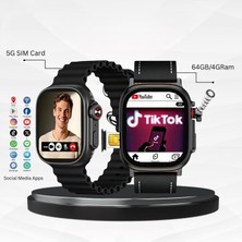 WİderMarkt 5g Sım Kartlı Android Akıllı Saat - Kamera, Gps, Wifi Play Store Uygulama Destekli Telefon Özellikli